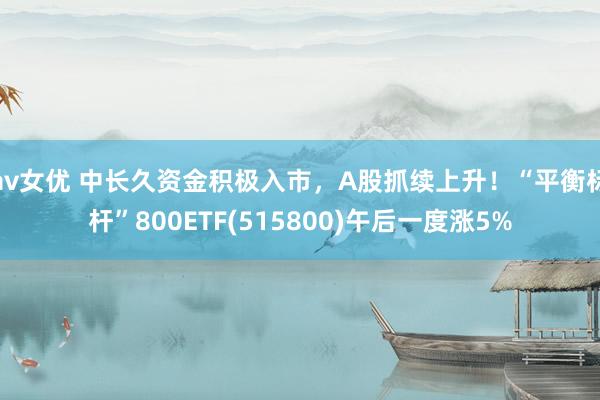 av女优 中长久资金积极入市，A股抓续上升！“平衡标杆”800ETF(515800)午后一度涨5%