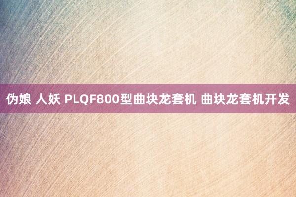 伪娘 人妖 PLQF800型曲块龙套机 曲块龙套机开发