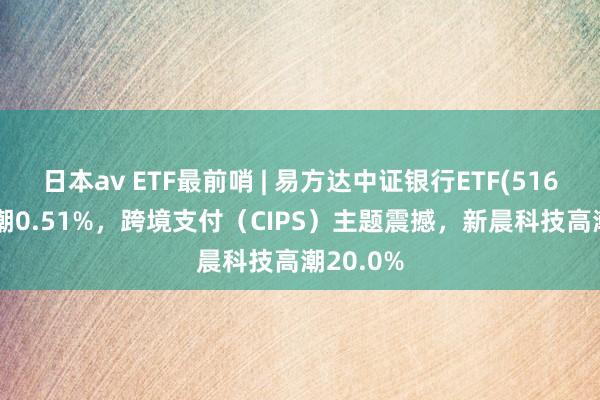 日本av ETF最前哨 | 易方达中证银行ETF(516310)高潮0.51%，跨境支付（CIPS）主题震撼，新晨科技高潮20.0%