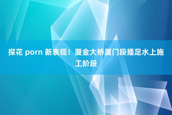 探花 porn 新表现！厦金大桥厦门段插足水上施工阶段